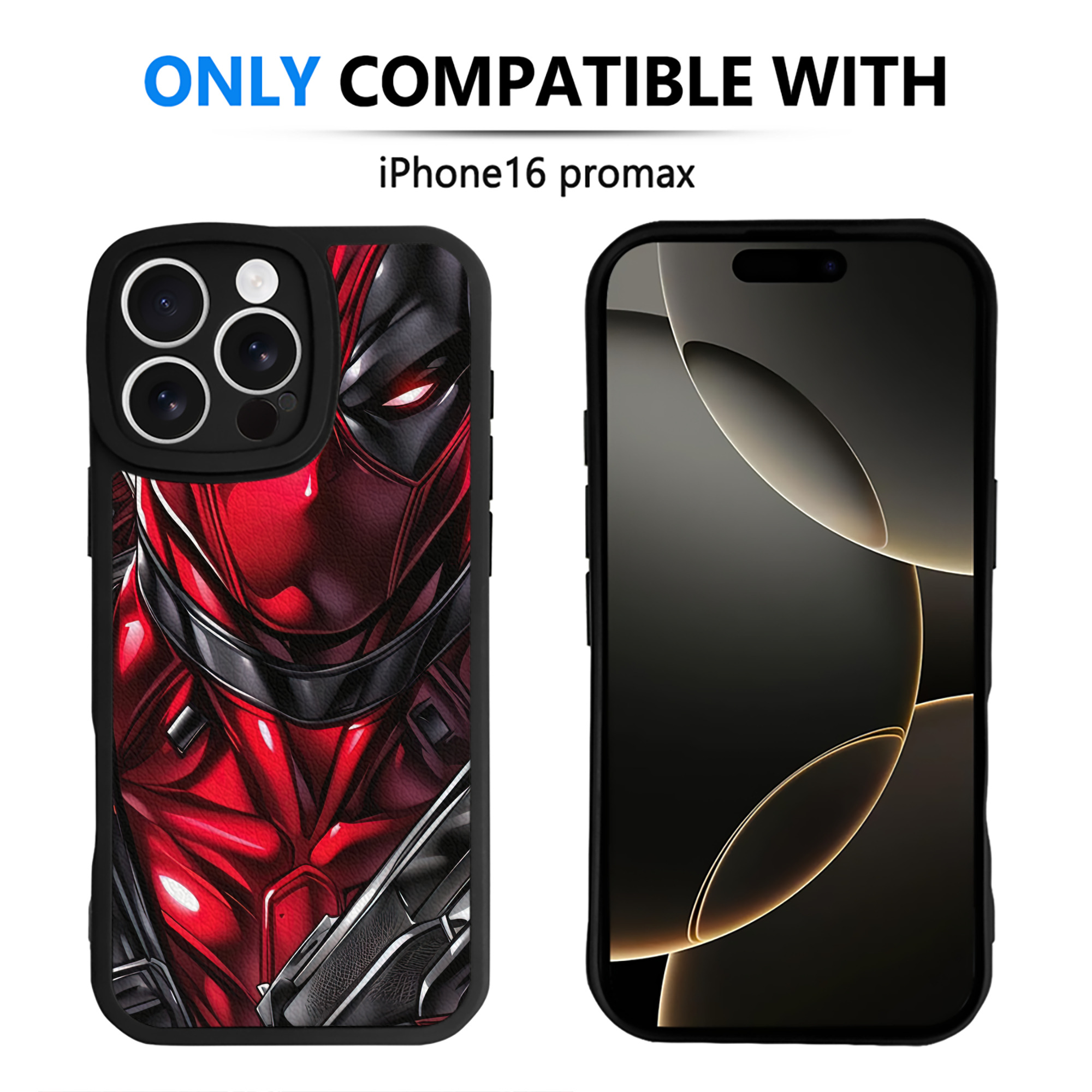 （画像用） Deadpool デッドプール 【iPhone 16シリーズ対応】シリコンスマホケース（レザー調） 材質：シリコン